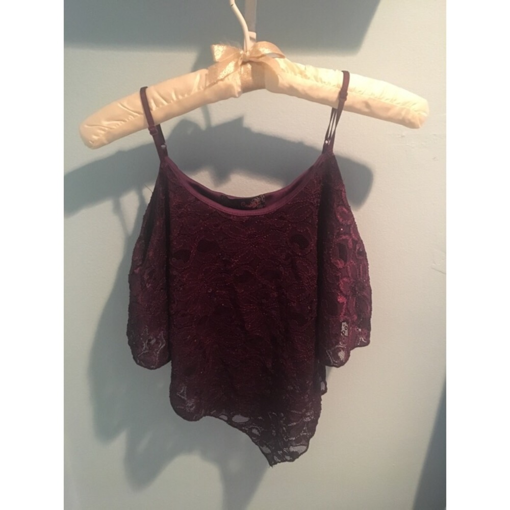 Dark purple lace top